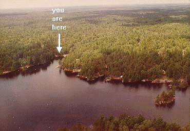 The lake is about twice as wide and many times as long as what is visible here